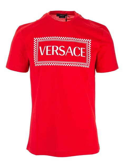 red versace logo tee|versace tees for women.